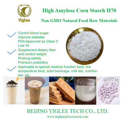 Low GI Digestive Resistant Cornstarch High Amylose BEIJING YIGLEE TECH High Amylose Maize Starch H70